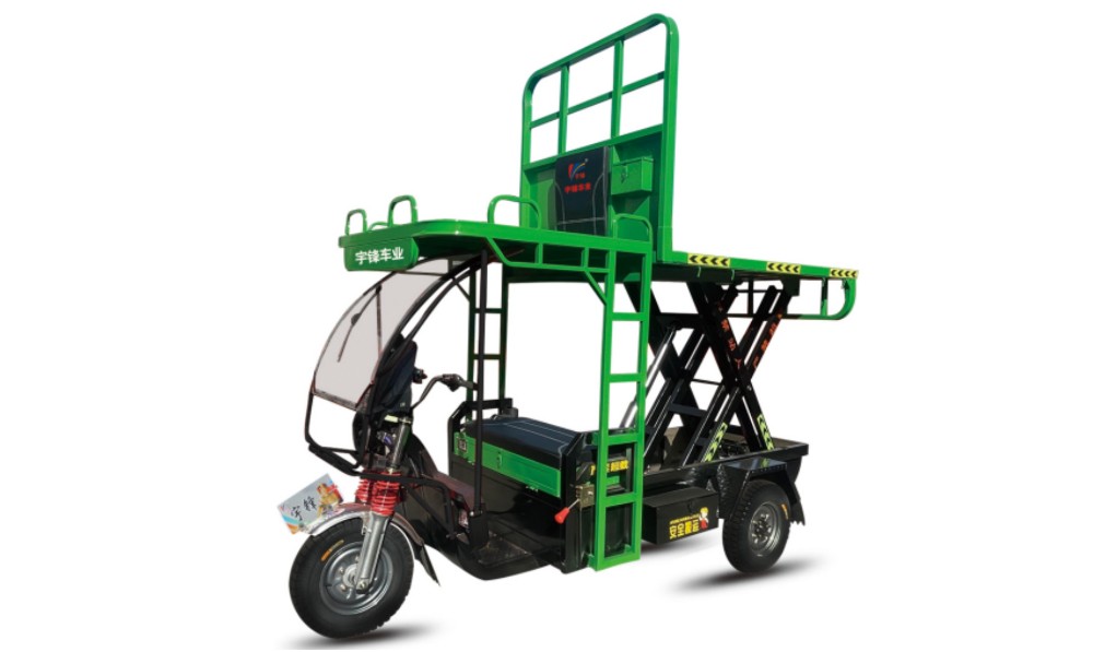SJ-002-1平板升降車(帶玻璃承重棚，可升高2m)